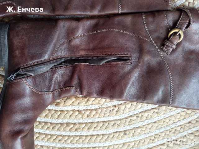 кафяви дамски ботуши, снимка 4 - Дамски ботуши - 52343971