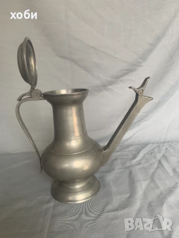 стар чайник калаен , снимка 3 - Антикварни и старинни предмети - 51394436