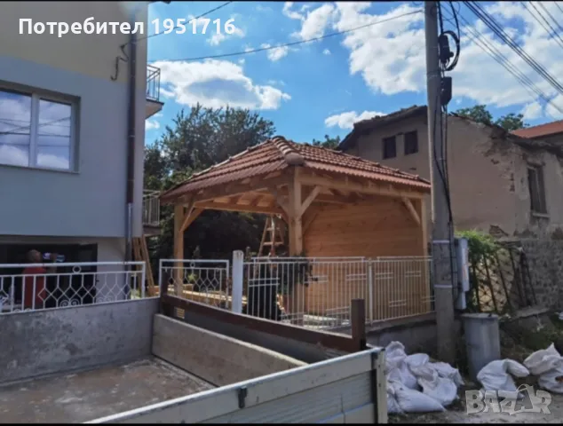 изграждане на дървени навеси , снимка 3 - Ремонти на покриви - 47837704