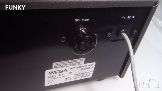 Wega C 3940-2 Stereo Cassette Deck (1978 – 1980), снимка 13 - Декове - 34605185