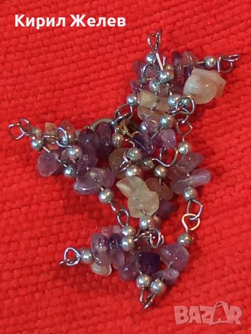 СТАРА СКЪПОЦЕННА ХЕНД-МЕЙД ГРИВНИЧКА ГЕРДАНЧЕ с АМЕТИСТ и МЛЕЧЕН КВАРЦ и ПОСРЕБРЕНИ ЗАКОПЧАЛКИ 26128, снимка 11 - Антикварни и старинни предмети - 36164545