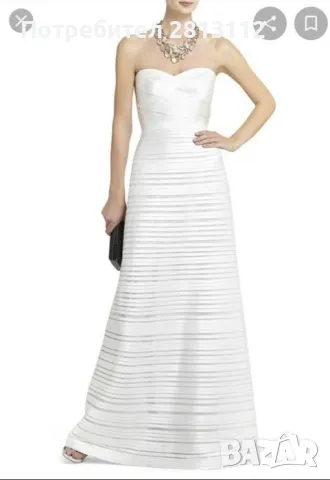 BCBGMaxAzria Нова дизайнерска сватбена/вечерна/официална рокля XXS., снимка 3 - Сватбени рокли - 47385157
