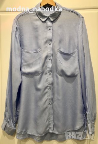 Изчистена светлосиня риза MANGO, снимка 2 - Ризи - 35890378