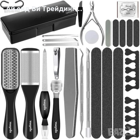 Комплект за педикюр от 30 части с кутия за съхранение