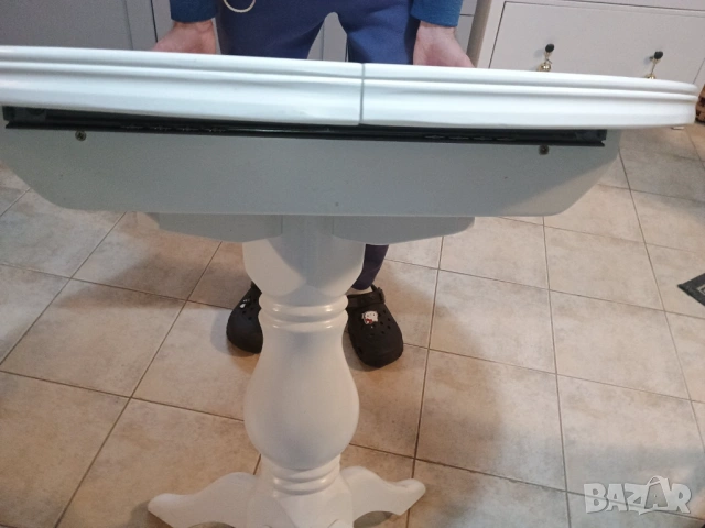 Маса трапезна разтегателна от масив, снимка 3 - Маси - 53237272