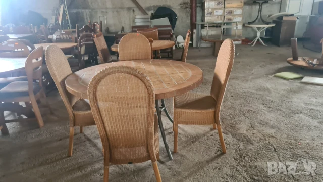 каменна маса с метални крачета , снимка 7 - Маси - 50682104