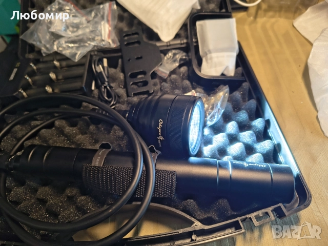 Фенерче за гмуркане Odepro WD70 Canister, 3000 лумена, техническо гмуркане, LED светлина , снимка 3 - Водни спортове - 51729653