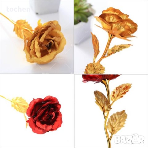 24K Gold Rose Златна роза Луксозен подарък, снимка 13 - Романтични подаръци - 39614083