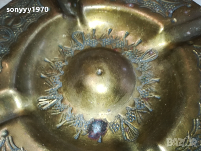 ПЕПЕЛНИК ОТ ФРАНЦИЯ 15СМ МЕД МЕСИНГ 1003241047, снимка 13 - Антикварни и старинни предмети - 44694229