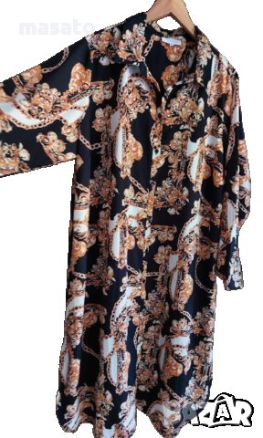 ZHENZI - шарена рокля риза, снимка 2 - Рокли - 34326551