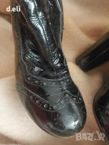 MIU MIU Original Size 37 100% Кожа Уникални ботуши , снимка 5 - Дамски ботуши - 52603802