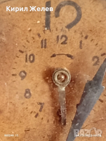 Рядък механичен будилник РОДИНА уникат за КОЛЕКЦИОНЕРИ 43681, снимка 4 - Антикварни и старинни предмети - 51958707