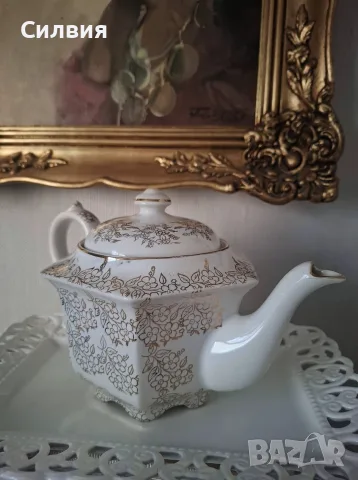 Английски чайник, снимка 4 - Антикварни и старинни предмети - 56059626