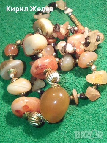 СКЪПОЦЕННО КОЛИЕ - ХАЛЦЕДОН МАЙСТОРСКА ЮВЕЛИРНА СТАРА ИЗРАБОТКА 20270