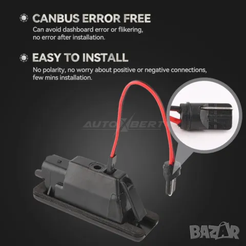 LED Плафони за регистрационен номер Nissan Mercedes Infiniti, снимка 2 - Аксесоари и консумативи - 47486011