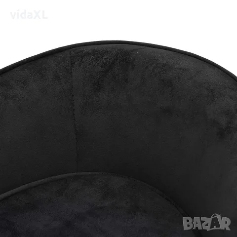 vidaXL Кучешки диван, черен, 69x49x40 см, плюш, снимка 7 - За кучета - 56146235