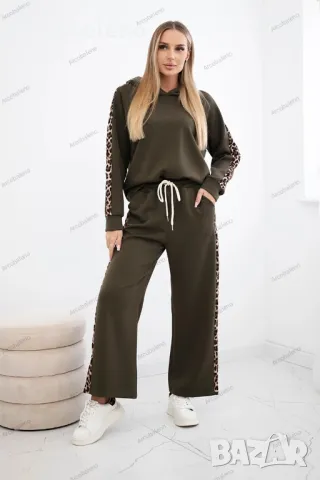 Дамски комплект от две части от вискоза с леопардово райе, 8цвята , снимка 4 - Комплекти - 47328834