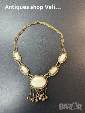 Винтидж колие със седеф №7929 , снимка 2 - Антикварни и старинни предмети - 53736135