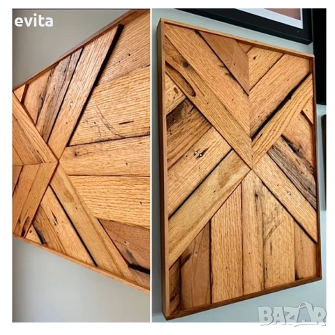 🌿 Ръчно изработено дървено пано за стена, артистичен интериорен акцент, снимка 13 - Декорация за дома - 35723236