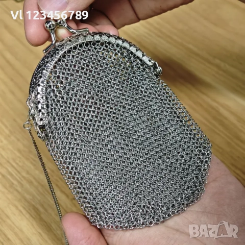 Винтидж  викторианско дамско портмоне - мрежесто