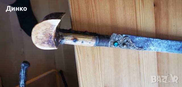 Османски ятаган  от 19век., снимка 6 - Антикварни и старинни предмети - 50337061