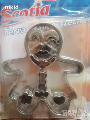 3D гигант метална форма Джинджифилово човече резец за бисквитка тесто украса, снимка 2 - Форми - 30275177