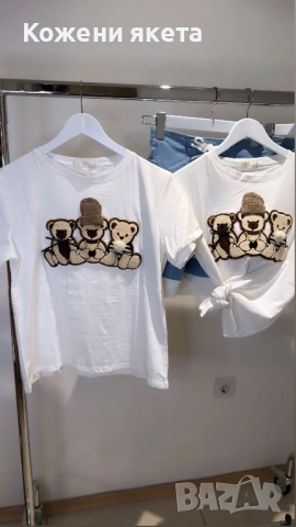 Страхотна бяла тениска Теди с 3 мечета, снимка 3 - Тениски - 53215125