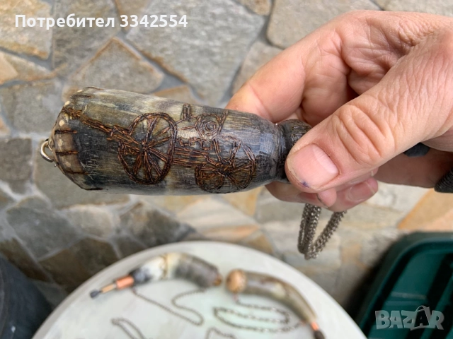 БАРУТНИЦА ОТ РОГ , снимка 3 - Други ценни предмети - 52672069