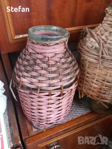 Стари плетени буркани, снимка 2 - Антикварни и старинни предмети - 50057575
