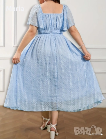 Светлосиня макси рокля, снимка 2 - Рокли - 51538747