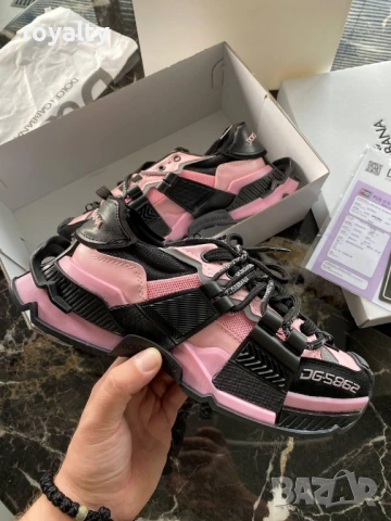 Dolce & Gabbana Дамски Маратонки 36-40 Номер Черно и Розово Клас Оригинал Реални Снимки 