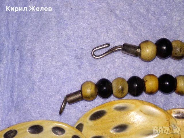 РЕДКИ ТРАДИЦИОННИ РЪЧНА МАЙСТОРСКА ЕТНО ИЗРАБОТКА БЕРБЕРСКИ ГРИВНА и ОГЪРЛИЦА от РОГ и МЕТАЛ 38723, снимка 12 - Бижутерийни комплекти - 41752718