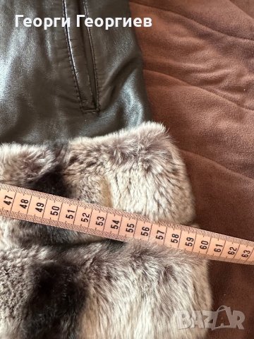 Страхотно яке естествена кожа и чинчила, снимка 6 - Якета - 44290603