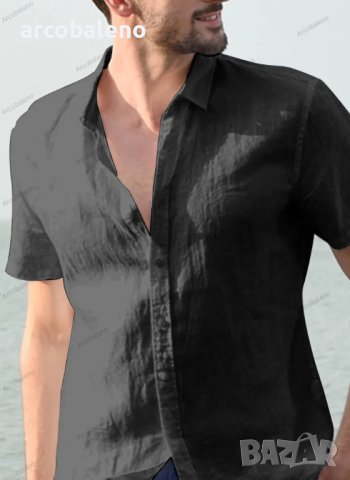 Мъжка лятна риза с къс ръкав, 6цвята - 023 , снимка 11 - Ризи - 41552427