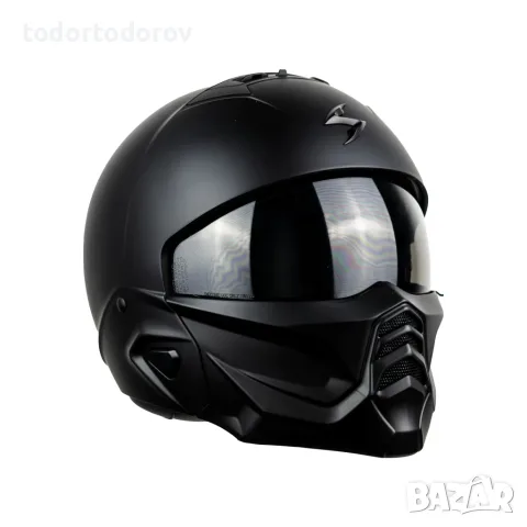 Мото каска Scorpion EXO-COMBAT II SPIDERWEB Matt Black-Silver 199.90 €, снимка 2 - Аксесоари и консумативи - 55756350