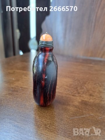 стара китайска енфие ботилка червен кехлибар, снимка 2 - Антикварни и старинни предмети - 42167496