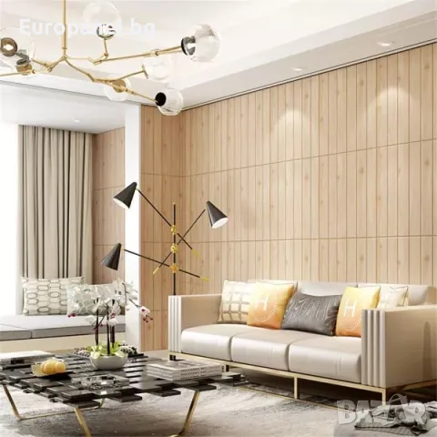 Самозалепващ тапет дървесна ламперия – 3 мм – 70х70 см