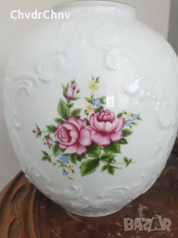 чифт2бр Royal KPM вази 18см/КПМ Бавария стара немска порцеланова ваза, снимка 3 - Вази - 55876275