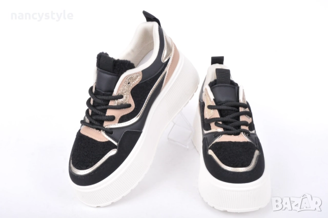 NEW! Дамски кецове на платформа - Три цвята, снимка 3 - Кецове - 51719456