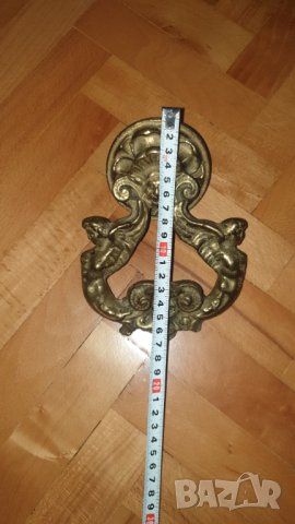 Масивна, бронзова хлопка за врата, снимка 5 - Антикварни и старинни предмети - 42390949