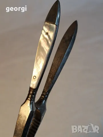 винтидж щипка със седеф Solingen за чупене на ядки, стриди, омари    4/2, снимка 5 - Антикварни и старинни предмети - 49024194