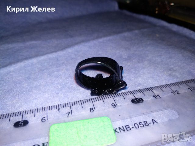 КЪСМЕТЛИЙСКИ ФИГУРАЛЕН АРТ ПРЪСТЕН - ЖАБКА от ЛАКИРАНА НЕРЪЖДАЕМА БЛАГОРОДНА СТОМАТА 36998, снимка 11 - Пръстени - 39729451