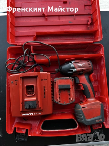 Пълен комплект акумулаторен гайковерт Hilti SIW 14-A – Втора употреба
