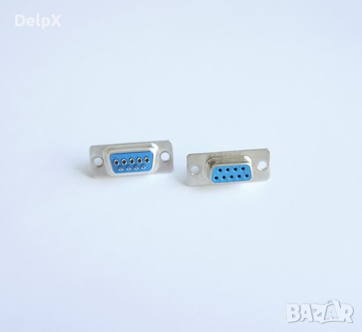Букса за кабел метална RS232 9pin(ж), снимка 1 - Друга електроника - 42589703