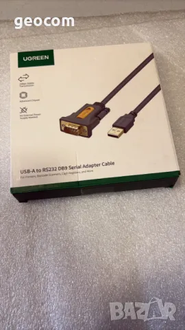 Ugreen USB-A to RS232 DB9 Serial Cable - сериен кабел (150 см,черен), снимка 1