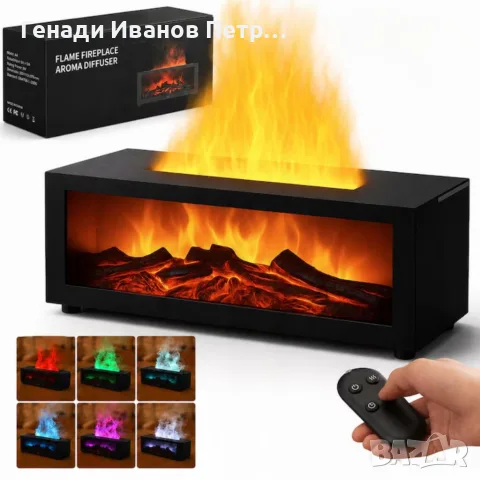 Електрическа декоративна камина, снимка 3 - Камини - 56327335
