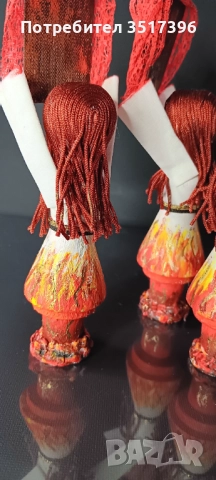 Нестинарка-Тази която танцува върху жаравата- Дървена кукла с българска национална носия, снимка 5 - Други - 51579666