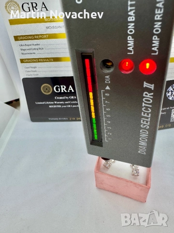Сребърни обеци с мойсанит (Диамант) 0.5 карата, снимка 13 - Обеци - 52370580