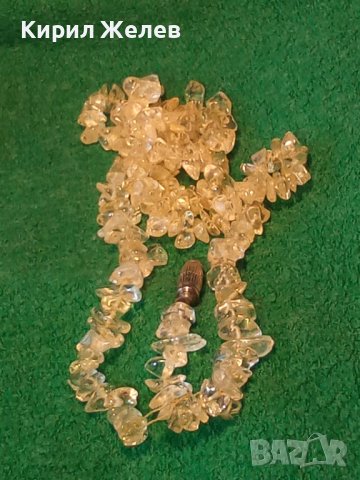 СТАРО СКЪПОЦЕННО ИСКРЯЩО РЕТРО АРТ КОЛИЕ НАТУРАЛЕН ПЛАНИНСКИ КРИСТАЛ РЪЧНО НИЗАН НАКИТ 34637, снимка 9 - Антикварни и старинни предмети - 39201584