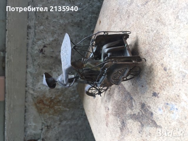 Бронзова миниатюра, снимка 2 - Антикварни и старинни предмети - 40366280